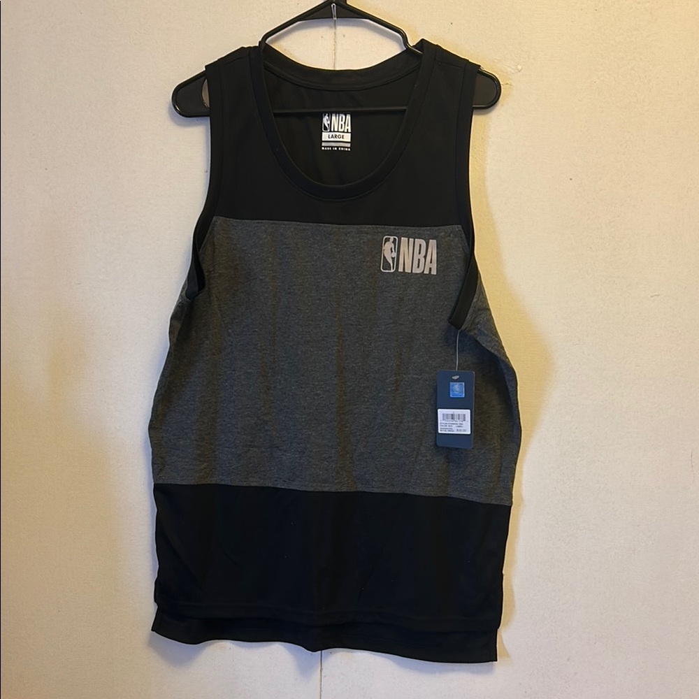 NBA Black and Gray Tank Top Size L